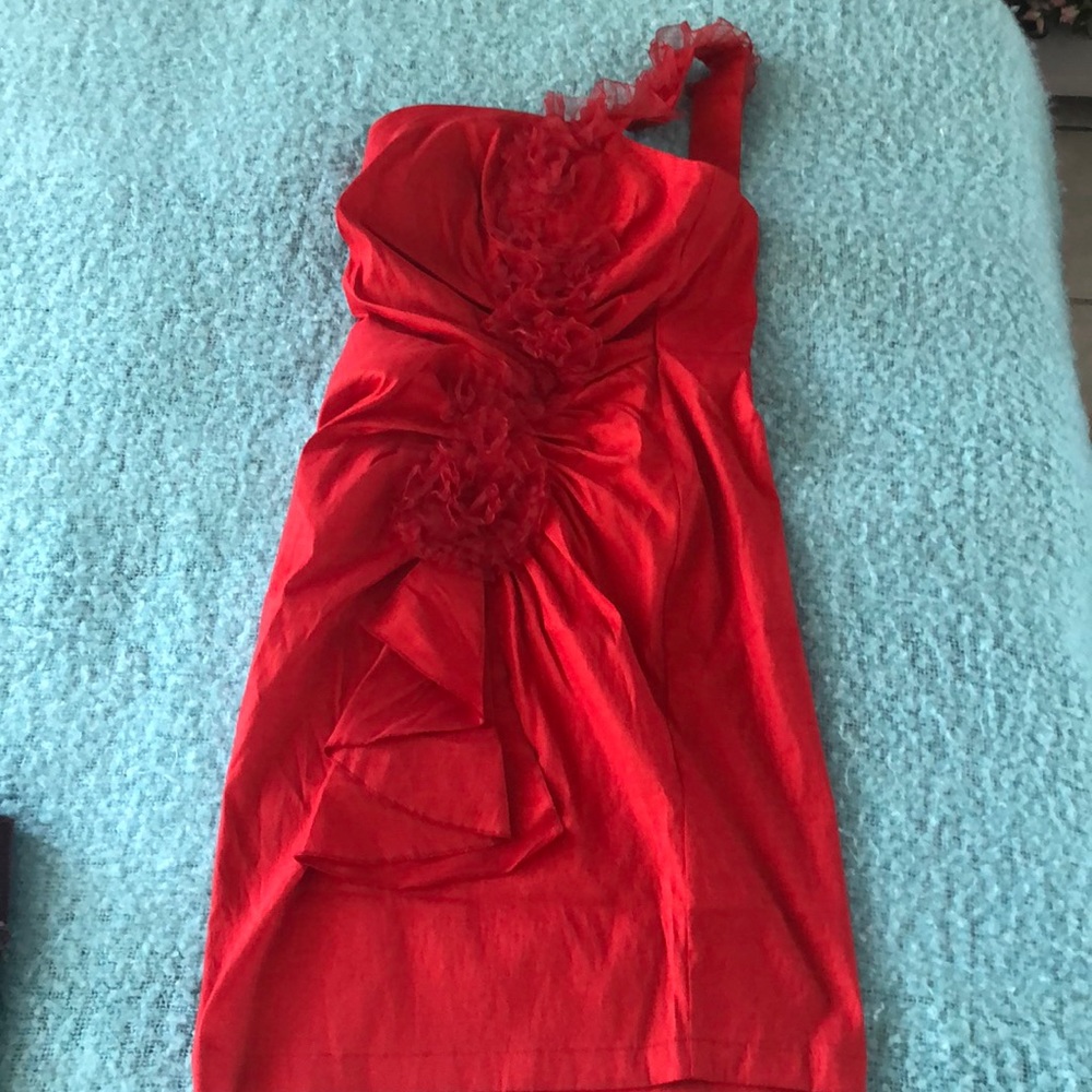 Daisy size medium short red evening dress night - Picture 1 of 4